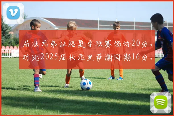 届状元弗拉格夏季联赛场均20分，对比2025届状元里萨谢同期16分，新秀即战力差异